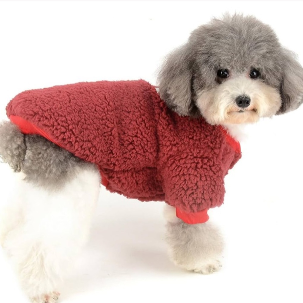 Fitwarm Pets Red Fleece Dog Sweater